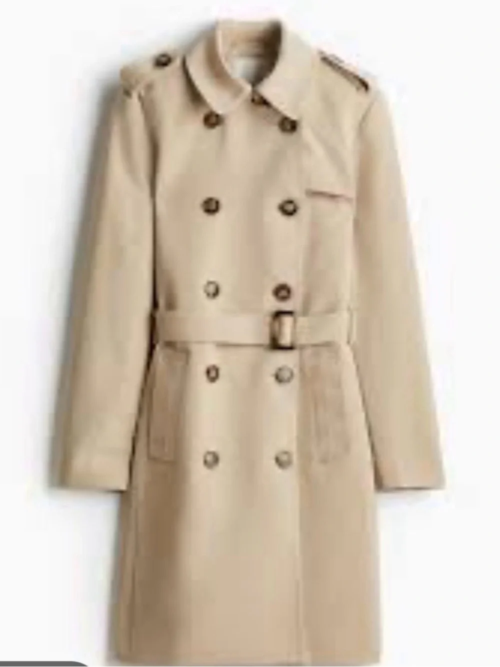 H&M Tan Double Breasted Belted Trench Coat | L - Picture 2 of 10